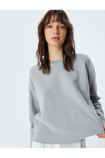 Koton Crew Neck Long Sleeve Basic Sweatshirt