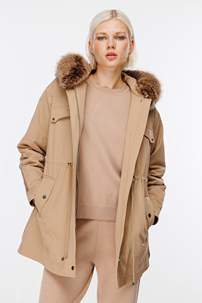 Ekol Kapüşonlu Beli İpli Trençkot