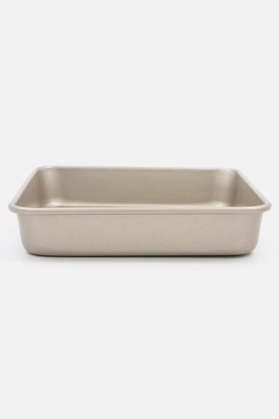 Bombay Nonstick Square Cake Pan 25 L X 6 H X 23 W cm, Gold