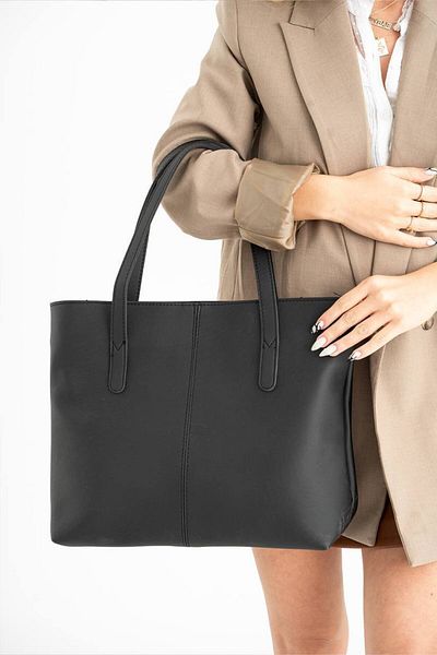 Mercan Stores Women's Zippered Shoulder Strap Shopper Tote Shopping, Laptop, Briefcase