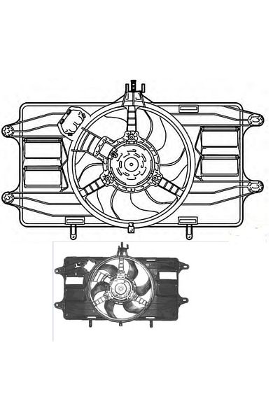 J.DEUS Fan Motor Home 832300   Doblo 1.2 8V (01-) Conditioned 46737732 51738718 46737732   Sot
