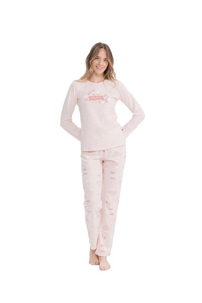U.S. Polo Assn. Us Polo Assn. Women's Long Sleeve Round Neck Pajamas Set S25122