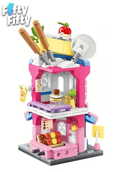 Vagonlife Keeppley City Corner - City Sugar Milföy Store (365 Pieces) Toy Construction Set 28027