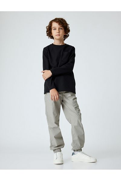 Koton Waist Tied Parachute Trousers - Side Pocket