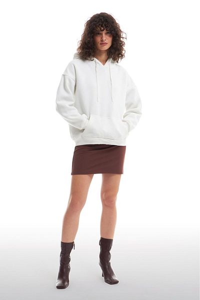 Quzu 23K17669 Hooded Kangaroo Pocket Sweatshirt