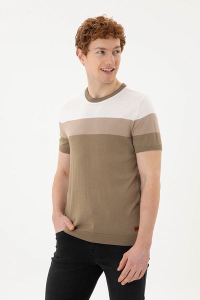 U.S. Polo Assn. Pulover kaki pentru bărbați 50280430 -VR027