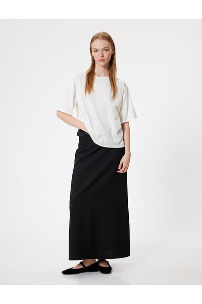 Koton Cotton Short Sleeve Basic T-Shirt - Back Bow Detail