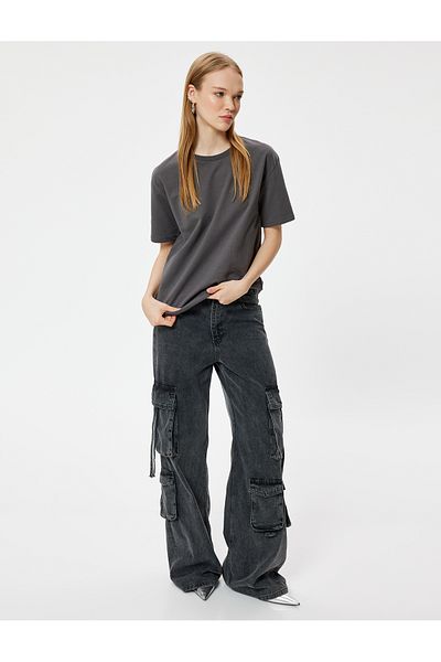 Koton Crew Neck Basic Cotton Short Sleeve T-Shirt
