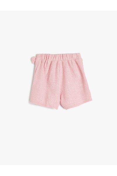 Koton Tweed Shorts Skirt - Bow Detail