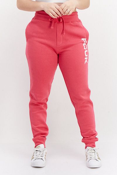 French Connection Women Regular Fit Drawstring Brand Logo Jogger Pants, Pink