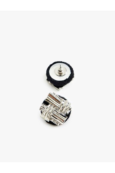 Koton Plush Detailed Abstract Earrings