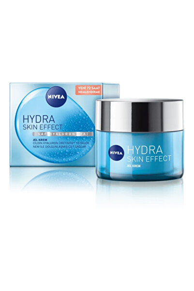 NIVEA Hydra Skin Effect Nemlendirici Jel Krem 50 ml, Saf Hyaluron, 72 Saat Ne...