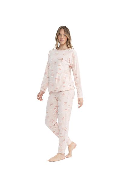 U.S. Polo Assn. Us Polo Assn. Women's Long Sleeve Round Neck Pajamas Set S25120