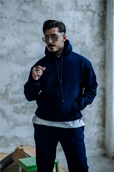BayBayan Ανδρικό Oversize Basic Υψηλής Ποιότητας Αθλητικό Μοντέλο Σετ Φόρμας