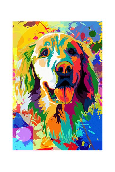 Blue Focus 500 Piece Puzzle - Colorful Dog