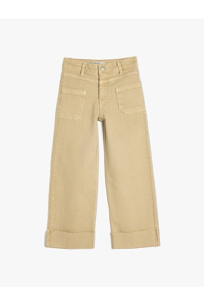Koton Wide Leg and Pocket Cotton Jeans