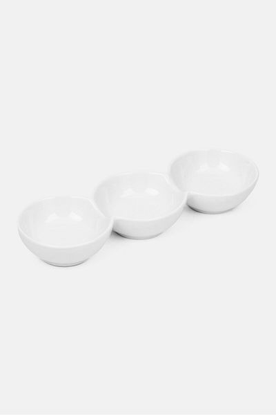 Muy Mucho Porcelain Snack Plate, White