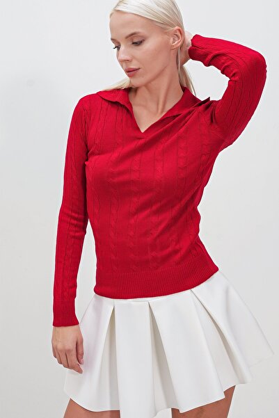 HAKKE Open Polo Neck Knitwear Sweater