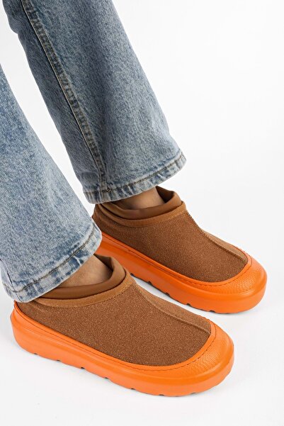 Shoeberry Dámské semišové boty Arlo Orange-Tan