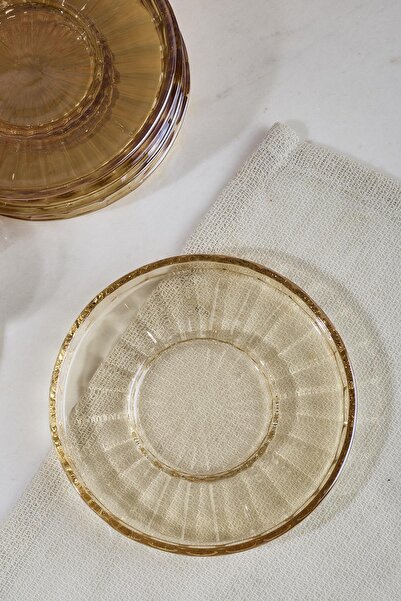 Perotti Ringo Line Amber 6'lı 13cm Çay Tabağı