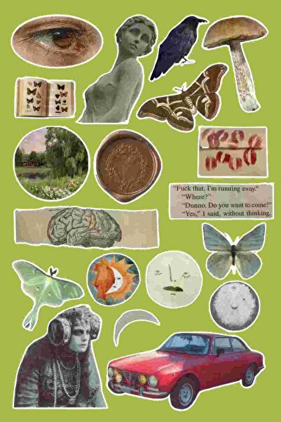 One Little Happiness Set de autocolante cu tematică vintage - Set de 24 de au...