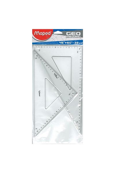 Maped 895001 32cm Technical Miter Double Pack 45°+60°