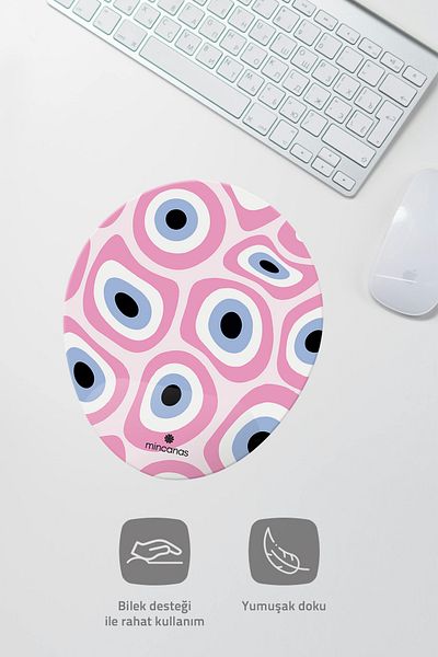 Mincanas Colorful Wrist Supported Oval Mouse Pad Mouse Pad