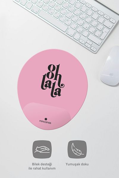 Mincanas Colorful Wrist Supported Oval Mouse Pad Mouse Pad