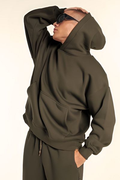 BayBayan Ανδρικό Oversize Basic Άνετο Σετ Φόρμας Καλής Ποιότητας Κατάλληλο για Αθλητικά και Καθημερινή Χρήση