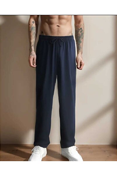 yg ydn giyim Lacivert Baggy Kalıp Düz Paça Rahat Giyim Eşofman Altı