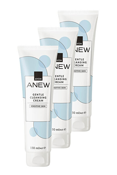 AVON Anew Gentle Cleansing Cream Kokusuz Cilt Temizleyici Krem 150 Ml. Üçlü Set