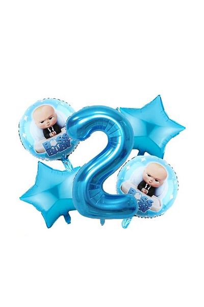 DÜVENCİ TİCARET Boss Baby Age Ballon Set with Foil