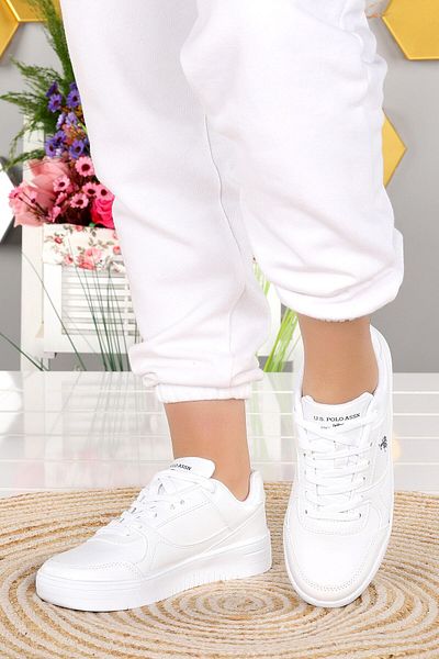U.S. Polo Assn. Alb - Pantofi sport pentru femei Lee Wmn Daily Walking