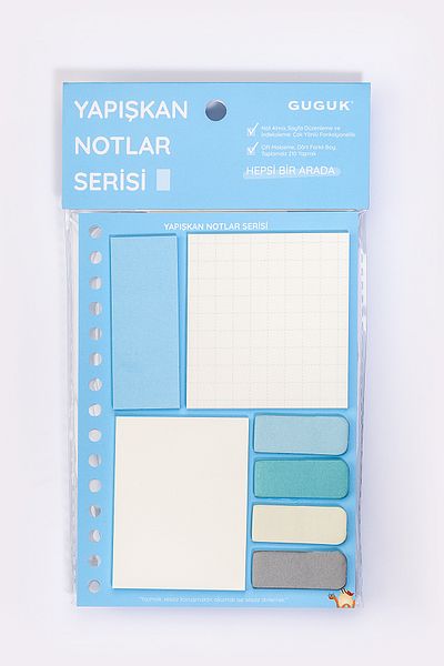 GUGUK Blue Sticky Note Set • Post-It • Sticky Note