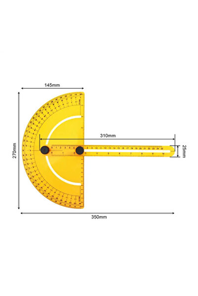 BGA 0-180 Degree Adjustable Protractor Angle Finder Miter Ruler