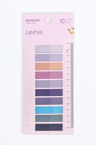 GUGUK Lavinya 10-Color Transparent Pet Index - Post-It Sticky Note
