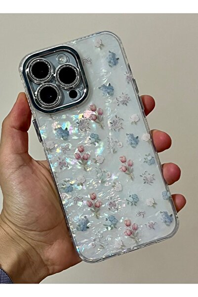 HYPERSOFT Iphone 15 Pro Max (6.7 inç) Uyumlu Desenli Hologramlı Simli Kamera ...