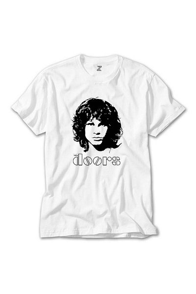 CrowsGate The Doors Jim Morrison Silhouette White T-Shirt