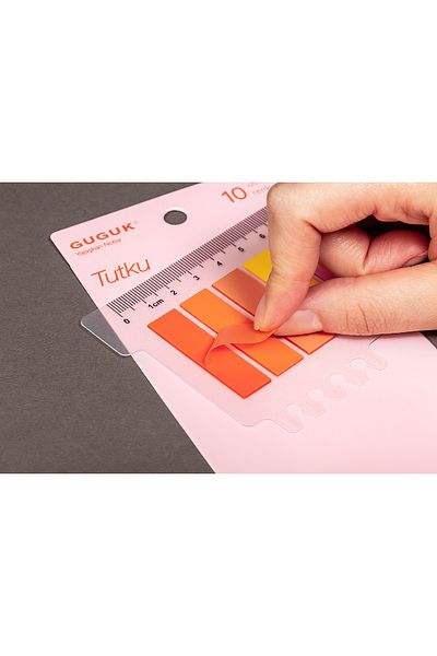 GUGUK Tutku 10-color Transparent Pet Index - Post-it Sticker (Ggk-p021)