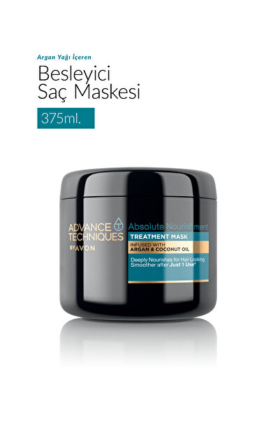 AVON Advance Techniques Argan ve Hindistan Cevizi Yağı İçeren Saç Maskesi 375 Ml. Üçlü Set