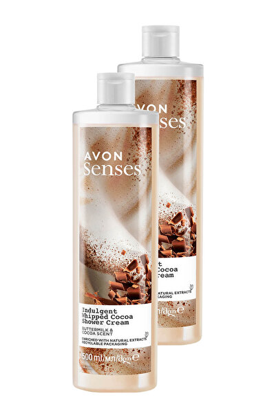 AVON Senses Indulgent ButterMilk ve Kakao Özü İçeren Duş Kremi 500 Ml. İkili Set
