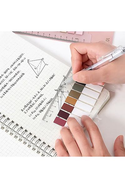 GUGUK 10 Colored Green Shades Themed Ruled Index - Post-It Sticky Note