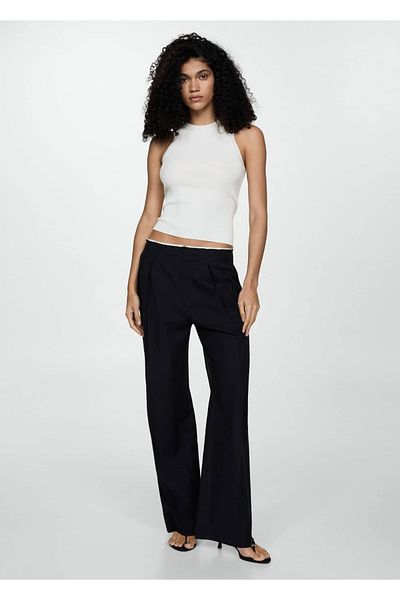 MANGO Woman Knitwear rib blouse