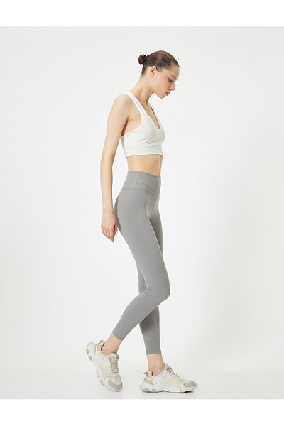 Koton Soft Button Standard Waist Tight Fitness Leggings