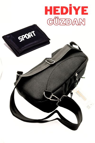 SEVENTEEN Unisex Black Waterproof Crossbody Bag 4926 - Sport Sand Wallet Gift
