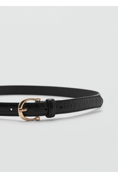 MANGO Woman Timsah derisi görünümlü kemer