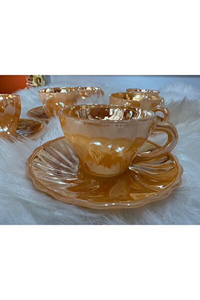 Güler Hediyelik sarı nostaljik fincan 2'li