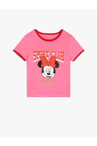 Koton Mickey Mouse Licensed Short Sleeve T-Shirt - Crew Neck