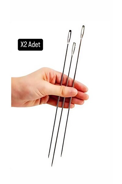 Metler Çuvaldız Düz Iğne 15 Cm Çuval Dikme,Kalın Kumaş Dikme,Koltuk Dikme Çuvaldız 2 Adet