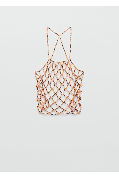 MANGO Woman Μπλούζα με χάντρες